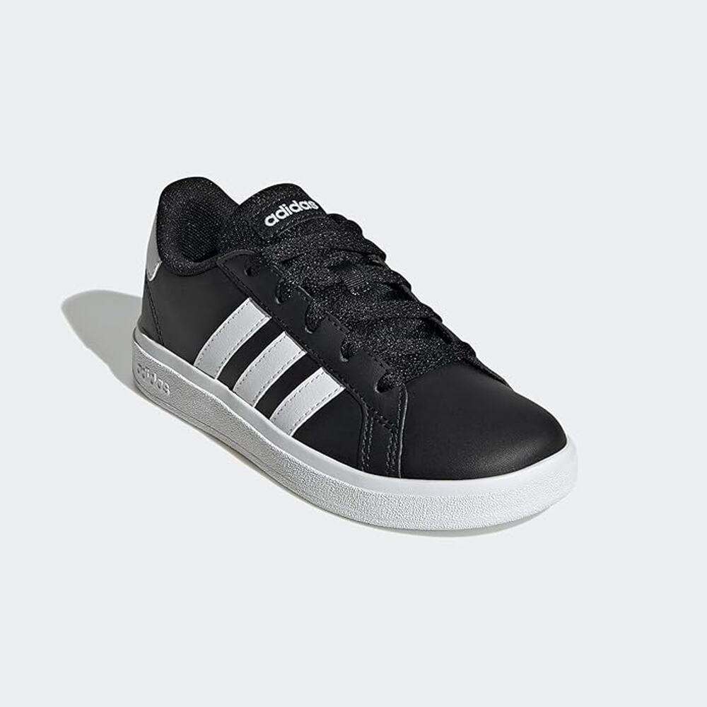 NWT adidas Kids Grand Court 2.0 Tennis Shoe - Unisex Black/White Size 1